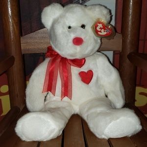 Valentino Beanie Baby Buddy Bear Valentine's Heart 1st to have Embroidered Patch